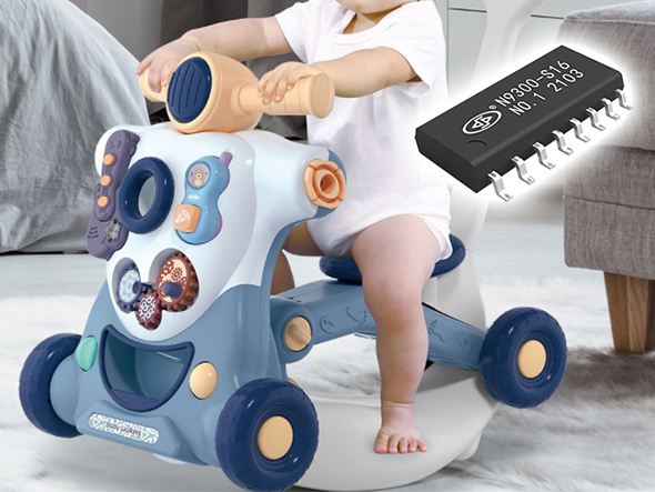 智能趣步兒童學步車音樂播放芯片設計方案